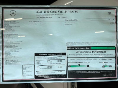 2025 Mercedes-Benz Sprinter 2500 Standard Roof I4 Diesel 144" RWD