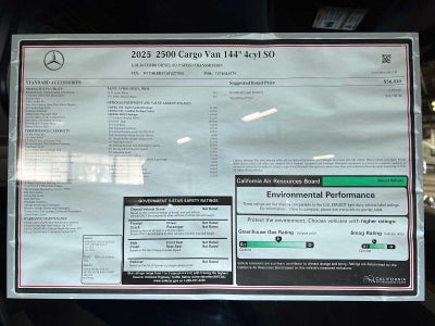 2025 Mercedes-Benz Sprinter 2500 Standard Roof I4 Diesel 144" RWD
