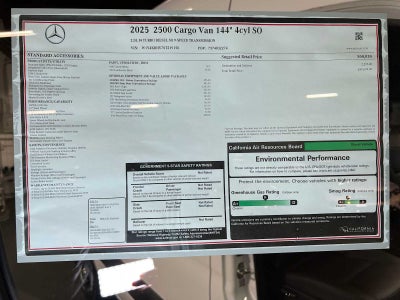 2025 Mercedes-Benz Sprinter 2500 Standard Roof I4 Diesel 144" RWD