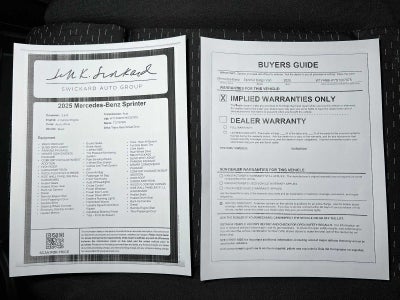 2025 Mercedes-Benz Sprinter 2500 Standard Roof I4 Diesel HO 144" RWD