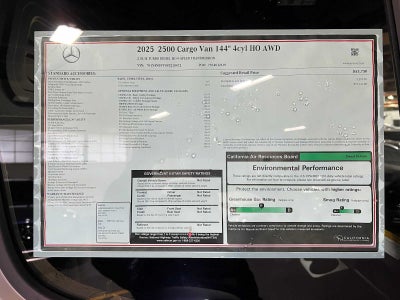 2025 Mercedes-Benz Sprinter 2500 Standard Roof I4 Diesel HO 144" AWD