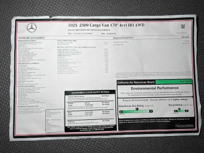 2025 Mercedes-Benz Sprinter 2500 High Roof I4 Diesel HO 170" AWD