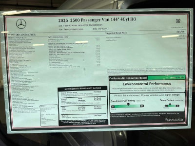 2025 Mercedes-Benz Sprinter 2500 Standard Roof I4 Diesel HO 144" RWD