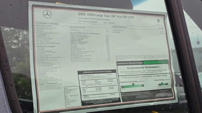 2026 Mercedes-Benz Sprinter 2500 Standard Roof I4 Diesel HO 144" AWD