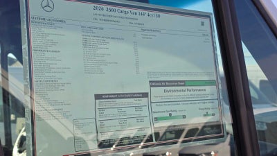 2026 Mercedes-Benz Sprinter 2500 Standard Roof I4 Diesel 144" RWD