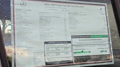 2026 Mercedes-Benz Sprinter 2500 Standard Roof I4 Diesel HO 144" AWD