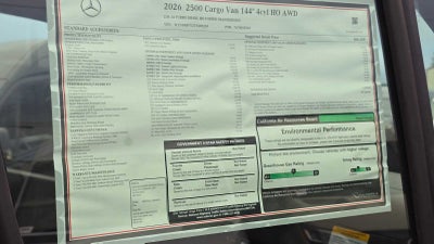 2026 Mercedes-Benz Sprinter 2500 Standard Roof I4 Diesel HO 144" AWD