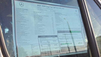 2026 Mercedes-Benz Sprinter 2500 Standard Roof I4 Diesel HO 144" AWD