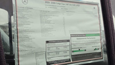 2026 Mercedes-Benz Sprinter 2500 Standard Roof I4 Diesel HO 144" AWD